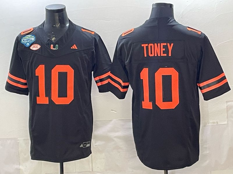 Men 2026 Miami Hurricanes #10 Toney Black 3th generations Limited NCAA Jersey 08->ncaa teams->NCAA Jersey